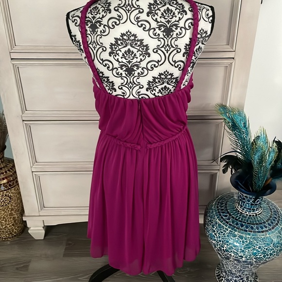 Hailey Logan by Adriana Papel size 9/10 Grecian fuchsia dress - Picture 5 of 7